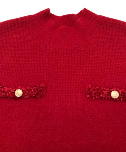 CELFORD（セルフォード）CELFORD (セルフォード) トリムミニニットワンピースセット レッド サイズ:SIZE 36の古着・服飾アイテム