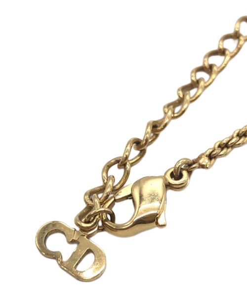 Christian Dior（クリスチャン ディオール）Christian Dior (クリスチャン ディオール) ハートリボンネックレス ゴールドの古着・服飾アイテム