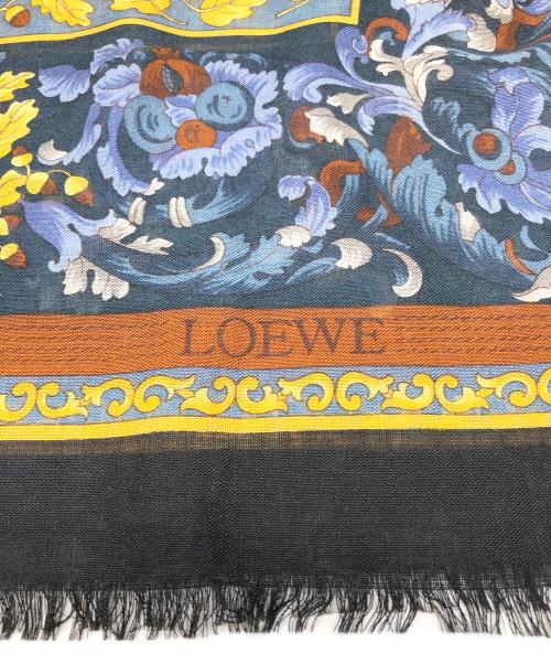 LOEWE（ロエベ）LOEWE (ロエベ) 大判ストール ブラック×イエロー サイズ:下記参照の古着・服飾アイテム