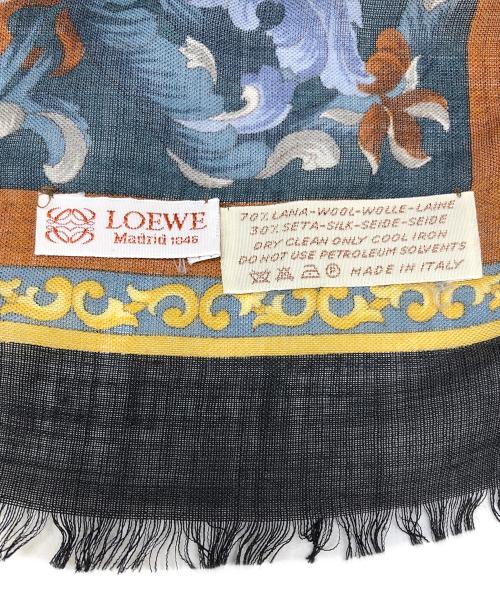 LOEWE（ロエベ）LOEWE (ロエベ) 大判ストール ブラック×イエロー サイズ:下記参照の古着・服飾アイテム