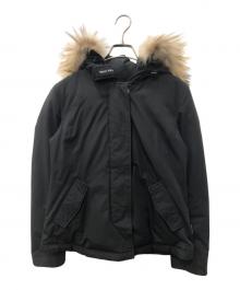 WOOLRICH（ウールリッチ）の古着「アークティックラクーンショートパーカ」｜ブラック