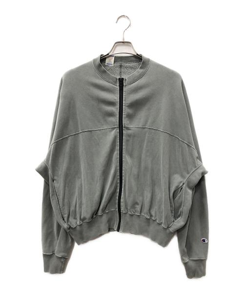 Champion（チャンピオン）Champion (チャンピオン) N.HOOLYWOOD (エヌ ハリウッド) REVERSIBLE CARDIGAN/リバーシブルカーディガン グレー サイズ:SIZE Mの古着・服飾アイテム