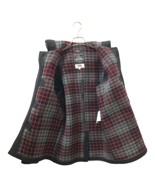 GLOVER ALL（グローバーオール）GLOVER ALL (グローバーオール) eYe COMME des GARCONS JUNYAWATANABE MAN (アイ コム デ ギャルソン ジュンヤ ワタナベ マン) エルボーパッチダッフルコート ブラック サイズ:Sの古着・服飾アイテム