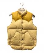 RockyMountainFeatherBedロッキーマウンテンフェザーベッド）の古着「ダウンベスト」｜イエロー×ベージュ