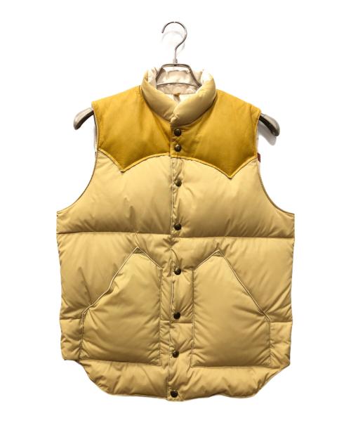 RockyMountainFeatherBed（ロッキーマウンテンフェザーベッド）RockyMountainFeatherBed (ロッキーマウンテンフェザーベッド) ダウンベスト イエロー×ベージュ サイズ:SIZE 38の古着・服飾アイテム