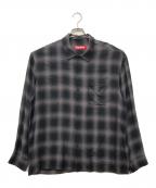 SUPREMEシュプリーム）の古着「Shadow Plaid Rayon Shirt」｜グレー