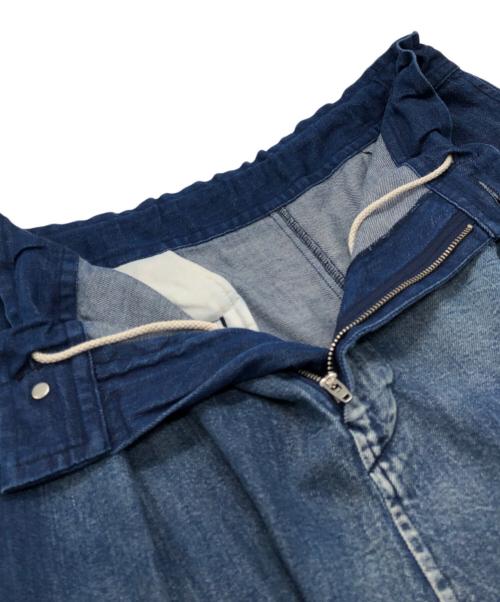 Y's（ワイズ）Y's (ワイズ) SPOTTED DENIM SIDE POCKET STRAIGHT SKIRT インディゴ サイズ:1の古着・服飾アイテム