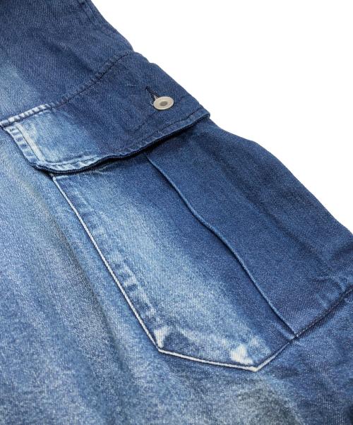 Y's（ワイズ）Y's (ワイズ) SPOTTED DENIM SIDE POCKET STRAIGHT SKIRT インディゴ サイズ:1の古着・服飾アイテム