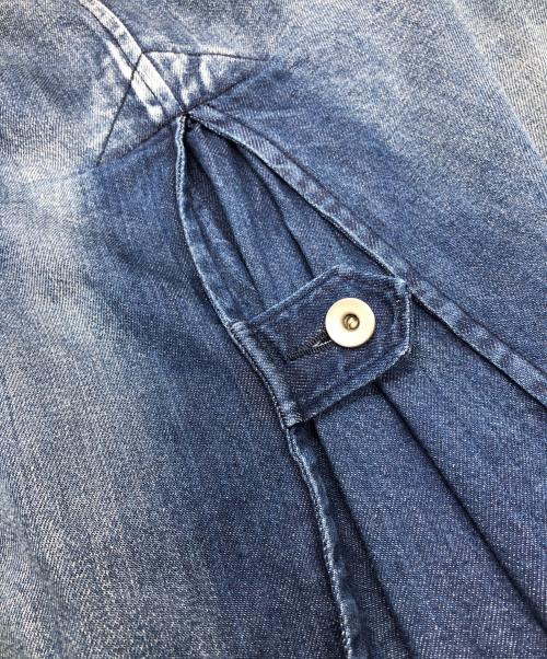 Y's（ワイズ）Y's (ワイズ) SPOTTED DENIM SIDE POCKET STRAIGHT SKIRT インディゴ サイズ:1の古着・服飾アイテム