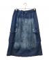 Y's（ワイズ）の古着「SPOTTED DENIM SIDE POCKET STRAIGHT SKIRT」｜インディゴ