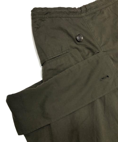 Y's（ワイズ）Y's (ワイズ) COTTON TWILL GARMENT DYE RIGHT BIG BELT SKIRT カーキ サイズ:1の古着・服飾アイテム