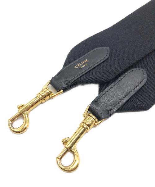 CELINE（セリーヌ）CELINE (セリーヌ) ジャカード ロングストラップ ブラックの古着・服飾アイテム