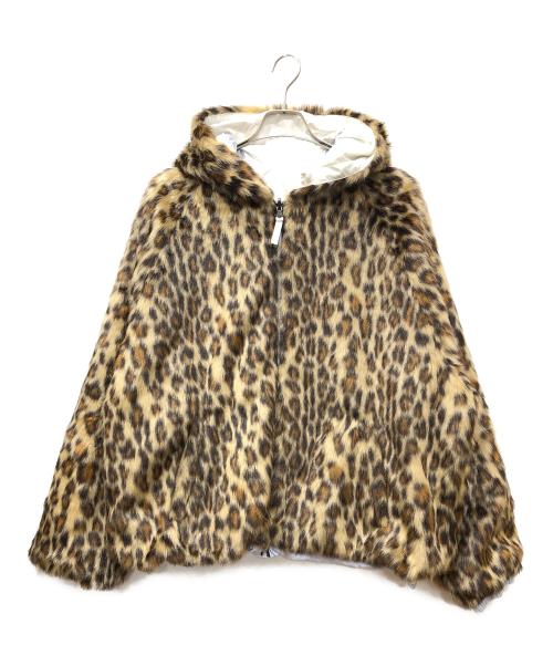 SUPREME（シュプリーム）SUPREME (シュプリーム) Faux Fur Reversible Hooded Track Jacket ブラウン×ホワイト サイズ:Lの古着・服飾アイテム