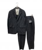 COMME des GARCONS HOMME DEUXコムデギャルソン オム ドゥ）の古着「ストライプセットアップスーツ」｜ブラック×ネイビー