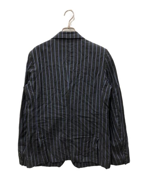 COMME des GARCONS HOMME DEUX（コムデギャルソン オム ドゥ）COMME des GARCONS HOMME DEUX (コムデギャルソン オム ドゥ) ストライプセットアップスーツ ブラック×ネイビー サイズ:SIZE XSの古着・服飾アイテム