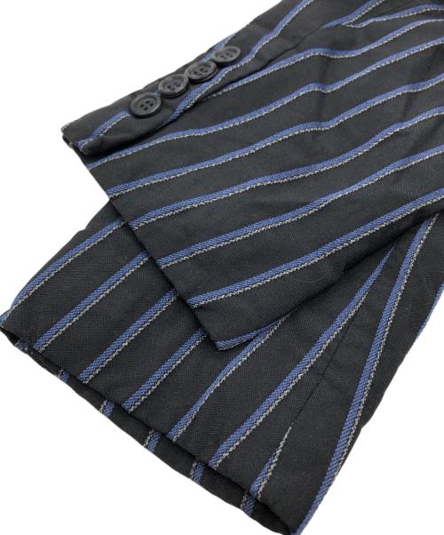 COMME des GARCONS HOMME DEUX（コムデギャルソン オム ドゥ）COMME des GARCONS HOMME DEUX (コムデギャルソン オム ドゥ) ストライプセットアップスーツ ブラック×ネイビー サイズ:SIZE XSの古着・服飾アイテム