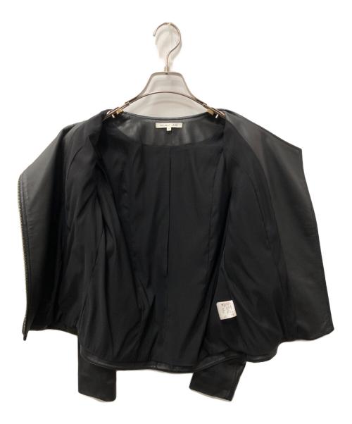 HELMUT LANG（ヘルムートラング）HELMUT LANG (ヘルムートラング) ノーカラーライダースジャケット ブラック サイズ:SIZE XSの古着・服飾アイテム