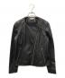 HELMUT LANG（ヘルムートラング）の古着「ノーカラーライダースジャケット」｜ブラック