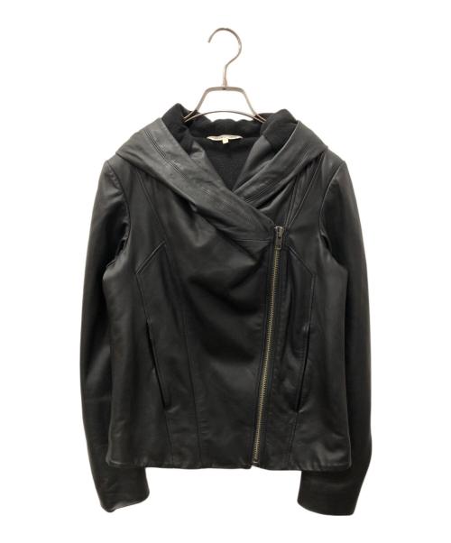 HELMUT LANG（ヘルムートラング）HELMUT LANG (ヘルムートラング) フーデッドレザージャケット ブラック サイズ:SIZE Ｓの古着・服飾アイテム