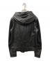 HELMUT LANG (ヘルムートラング) フーデッドレザージャケット ブラック サイズ:SIZE Ｓ：33000円