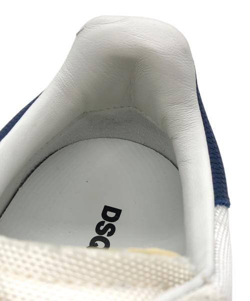 DSQUARED2（ディースクエアード）DSQUARED2 (ディースクエアード) ロゴ入り Boxer スニーカー ホワイト×ブルー サイズ:SIZE 39の古着・服飾アイテム