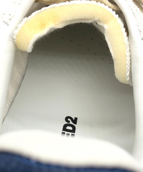 DSQUARED2（ディースクエアード）DSQUARED2 (ディースクエアード) ロゴ入り Boxer スニーカー ホワイト×ブルー サイズ:SIZE 39の古着・服飾アイテム