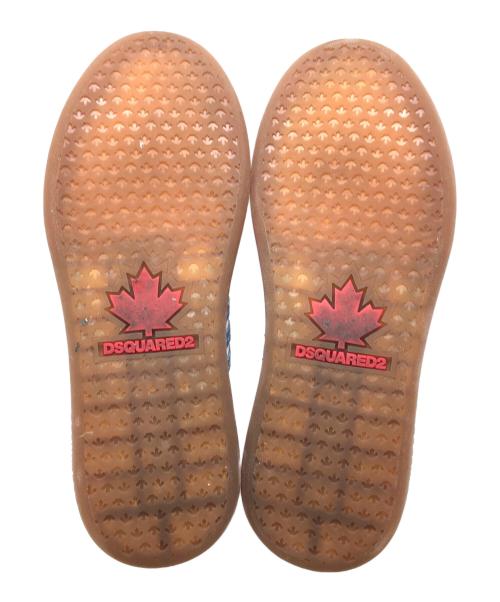 DSQUARED2（ディースクエアード）DSQUARED2 (ディースクエアード) ロゴ入り Boxer スニーカー ホワイト×ブルー サイズ:SIZE 39の古着・服飾アイテム