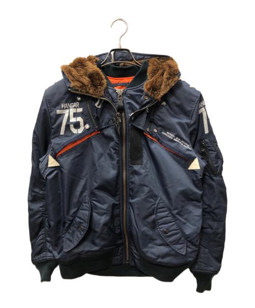 AVIREX（アヴィレックス）AVIREX (アヴィレックス) MA-1 REMODEL ネイビー サイズ:SIZE XLの古着・服飾アイテム