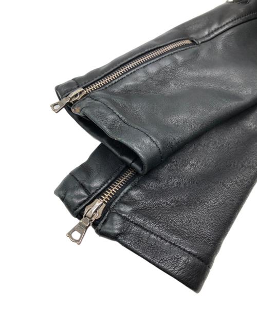 MACPHEE（マカフィー）MACPHEE (マカフィー) ラムレザーライダースジャケット ブラック サイズ:SIZE 36の古着・服飾アイテム
