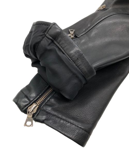 MACPHEE（マカフィー）MACPHEE (マカフィー) ラムレザーライダースジャケット ブラック サイズ:SIZE 36の古着・服飾アイテム
