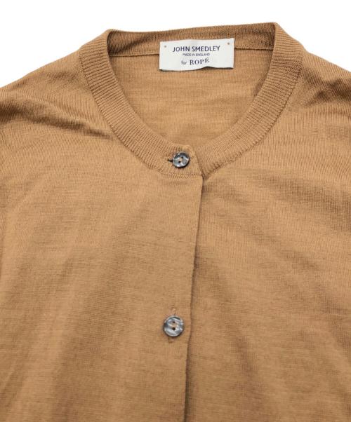 JOHN SMEDLEY（ジョンスメドレー）JOHN SMEDLEY (ジョンスメドレー) ROPE (ロペ) 別注クルーネックカーディガン ベージュ サイズ:SIZE 36の古着・服飾アイテム
