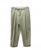 WACKO MARIA×DORMEUILワコマリア×ドーメル）の古着「PLEATED TROUSERS」｜グリーン