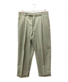 WACKO MARIA×DORMEUIL（ワコマリア×ドーメル）の古着「PLEATED TROUSERS」｜グリーン