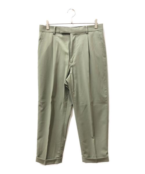 WACKO MARIA（ワコマリア）WACKO MARIA (ワコマリア) DORMEUIL (ドーメル) PLEATED TROUSERS グリーン サイズ:SIZE Lの古着・服飾アイテム