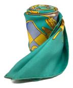HERMESエルメス）の古着「カレ90 シルクスカーフ BRITISH HERALDRY(英国紋章)」｜グリーン