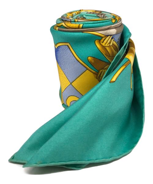 HERMES（エルメス）HERMES (エルメス) カレ90 シルクスカーフ BRITISH HERALDRY(英国紋章) グリーン サイズ:下記参照の古着・服飾アイテム