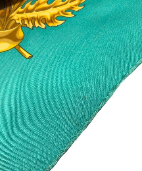 HERMES（エルメス）HERMES (エルメス) カレ90 シルクスカーフ BRITISH HERALDRY(英国紋章) グリーン サイズ:下記参照の古着・服飾アイテム