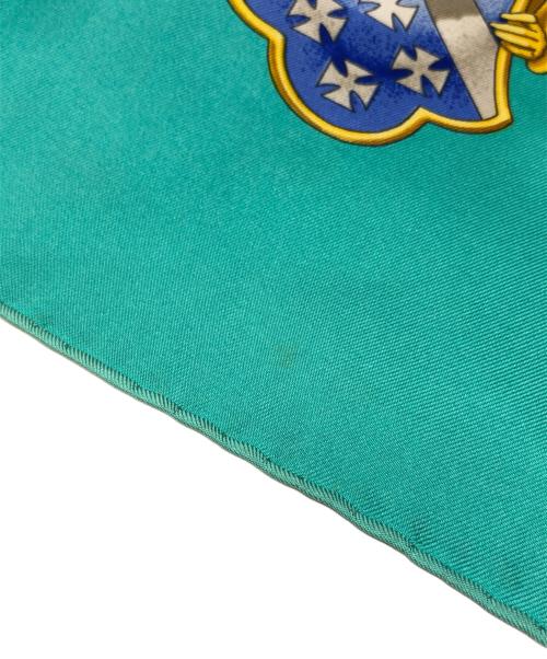HERMES（エルメス）HERMES (エルメス) カレ90 シルクスカーフ BRITISH HERALDRY(英国紋章) グリーン サイズ:下記参照の古着・服飾アイテム