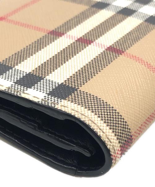 BURBERRY（バーバリー）BURBERRY (バーバリー) コンチネンタルウォレット/長財布/チェック ベージュの古着・服飾アイテム