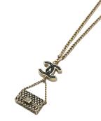 CHANELシャネル）の古着「ココマークマトラッセ バッグチャームネックレス」｜ゴールド×ブラック