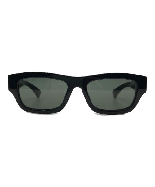 GUCCI（グッチ）GUCCI (グッチ) レクタングルサングラス ブラック サイズ:53☐19の古着・服飾アイテム