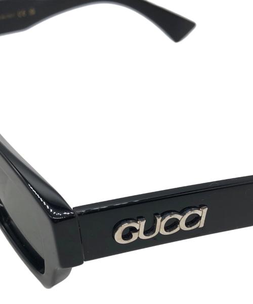 GUCCI（グッチ）GUCCI (グッチ) レクタングルサングラス ブラック サイズ:53☐19の古着・服飾アイテム