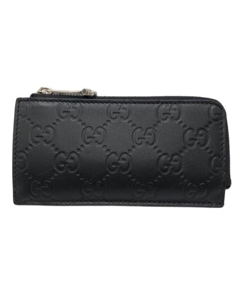 GUCCI（グッチ）GUCCI (グッチ) 〔GGエンブレム〕カードケース ブラックの古着・服飾アイテム