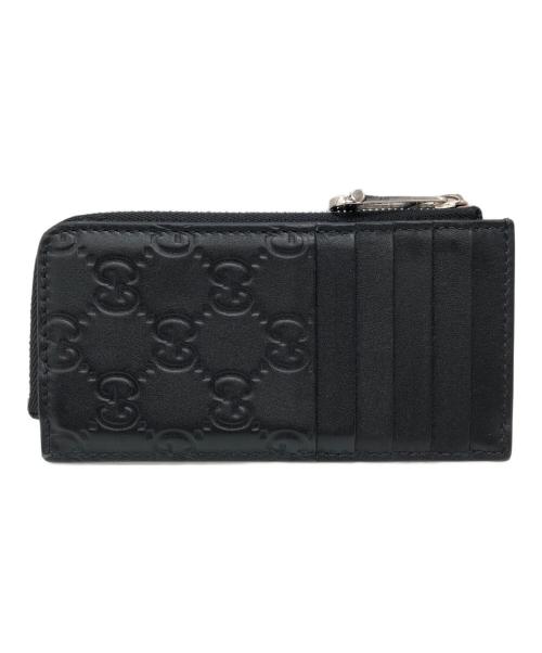 GUCCI（グッチ）GUCCI (グッチ) 〔GGエンブレム〕カードケース ブラックの古着・服飾アイテム