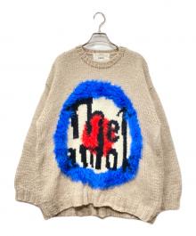 amok（アモク）の古着「TARGET KNIT/ターゲットニット」｜ベージュ