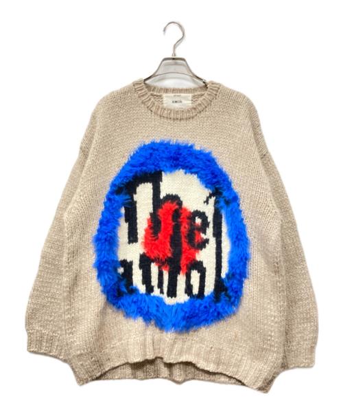 amok（アモク）amok (アモク) TARGET KNIT/ターゲットニット ベージュ サイズ:Mの古着・服飾アイテム