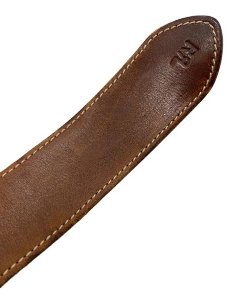 RRL（ダブルアールエル）RRL (ダブルアールエル) 編み込みレザーベルト ブラウンの古着・服飾アイテム