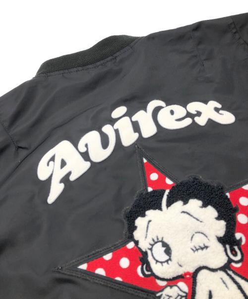 AVIREX（アヴィレックス）AVIREX (アヴィレックス) BETTY BOOP (ベティー・ブープ) LIGHT MA-1 ブラック サイズ:Mの古着・服飾アイテム