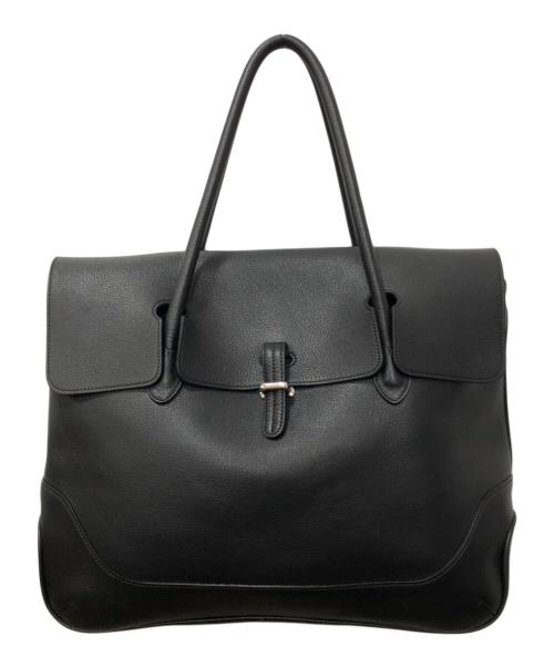 PELLE MORBIDA（ペッレモルビダ）PELLE MORBIDA (ペッレモルビダ) Maiden Voyage フラップトートバッグ ブラックの古着・服飾アイテム