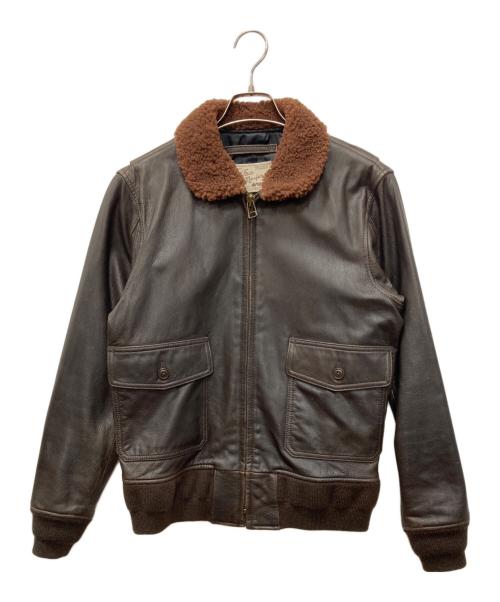 AVIREX（アヴィレックス）AVIREX (アヴィレックス) G-1 レザーフライトジャケット ブラウン サイズ:40の古着・服飾アイテム